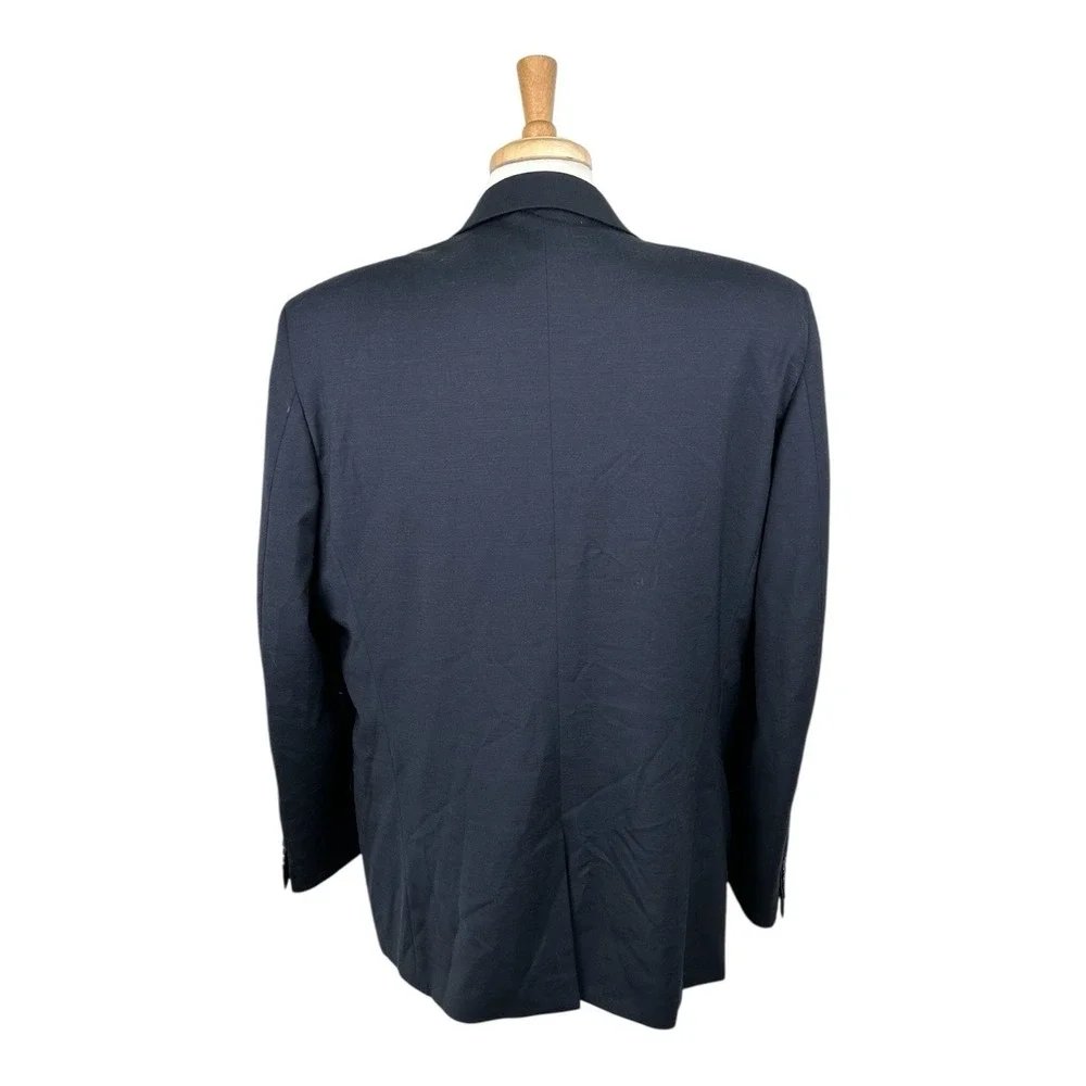 Dolce & Gabbana Blue Wool Blend VTG Peak Lapel Blazer Mens 48R IT 62
